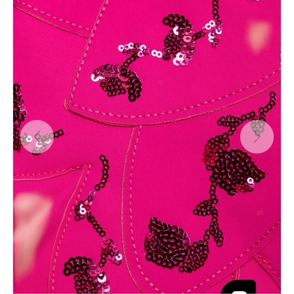 Chiara Boni La Petite Robe Pink Carera Sequin Midi Dress Size 18 - Picture 3 of 13